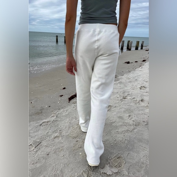 Brandy 🩷 Melville Rainey Cotton Sweatpants White Size  S - Picture 4 of 7